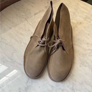 Men's Clarks Tan Suede Desert Boots